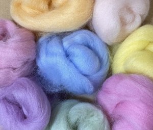画像1: NZ染色羊毛セット「パステル」 (1)