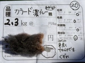 画像1: ★送料無料★国産羊毛　酒井さんのフリース「濃いグレイ」　ホゲット　カラード2.3K　NO.20 (1)