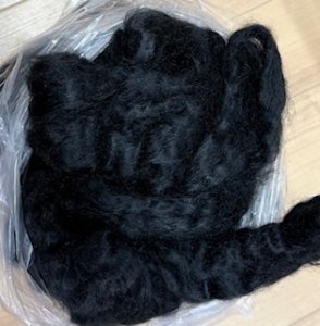 画像1: 新入荷　染色　キッドモヘア「ブラック」 (1)