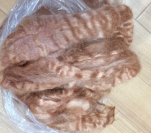 画像1: 新入荷　染色　キッドモヘア「明るめのベージュMIX」 (1)