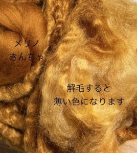 画像2: 新入荷　染色　キッドモヘア「きんちゃMIX」 (2)