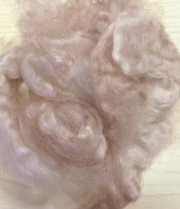 画像1: 新入荷　染色　キッドモヘア「シャイニーベージュMIX」 (1)