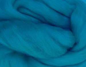 画像1: NZ染色羊毛「ターコイズブルー」 (1)