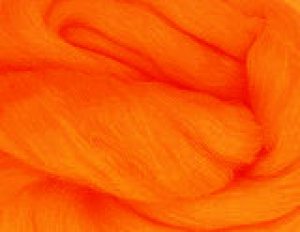 画像1: NZ染色羊毛「ポピーオレンジ」 (1)